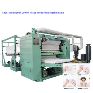 Automatic Disposable Spunlace Non Woven Fabric Facial Tissue Washable Tissue Cosmetic Makeup Removal Cotton Pad Making Machine