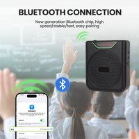 Altavoz Portátil 2 en 1 con Micrófono, Batería Recargable, Grabación USB, Amplificador de Voz para Profesores, para el Aula y Excursiones