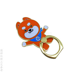 Support de téléphone personnalisé en alliage de zinc avec motif de dessin animé, adhésif arrière, fixation de bureau, couleur rouge - Product Image 5