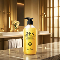 Gel douche à base de plantes en or 24 carats liquide de bain nettoyant pour le corps nettoyage en profondeur nourrissant la peau hydratant parfum blanchissant pour les femmes
