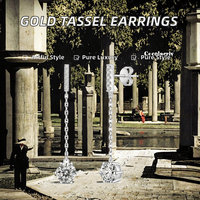 Nouvelles Boucles d'Oreilles Clous en Argent Sterling 925 Karats, Design Tendance pour Femme, Moissanite Taille Brillant Certifiée GRA, Plaqué Luxe 2.5g Griffe