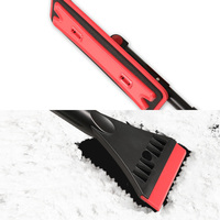 Grattoir à glace pour voiture 2 en 1, brosse à neige pour voiture rétractable et amovible avec poignée en mousse