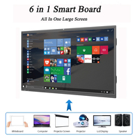 Tableau blanc interactif commercial LED haute définition 4K de 75 pouces avec technologie tactile, format 16:9, garantie 1 an