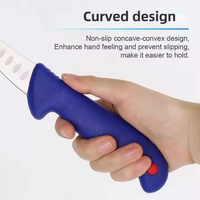 Vente directe, prix raisonnable, couteaux de cuisine bleus, lames en acier inoxydable