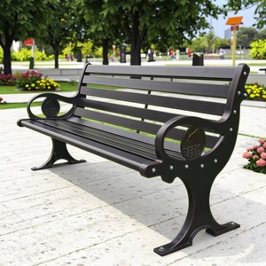 Banc de <span class=keywords><strong>jardin</strong></span> moderne en aluminium moulé, <span class=keywords><strong>chaise</strong></span> de loisirs pour patio extérieur, durable, résistant à l'eau, siège long - Product Image 2