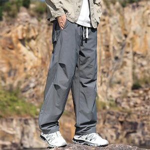 <span class=keywords><strong>Pantalon</strong></span> cargo décontracté pour homme, style printemps-automne, pour l'extérieur, respirant, coupe ample, fermeture éclair, jambe droite <span class=keywords><strong>et</strong></span> large - Product Image 4