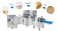 Trancheuse automatique de pain grillé ensacheuse de baguettes de pain Trancheuse compacte en forme d'éventail Machine à emballer d'étanchéité Lineess de production