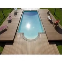 Vertikal zusammen klappbares Schwimmbad WPC Spa-Abdeckung system Lattenrost für zu Hause