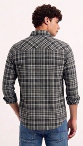 Men Oxford Check Shirt Cotton Slim Fit Casual Formal Long Sleeve Export Quality Wholesale Supplier - Product Image 2