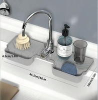 Meilleure vente : Tapis de drainage TPR multifonctionnel pour cuisine et salle de bain, support de rangement pour robinet, anti-éclaboussures, modèle JX-0200
