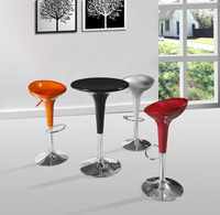 Ekintop Ensemble table et chaises de bar en ABS de haute qualité Tabouret de bar à hauteur réglable Table de bar ronde simple haute pour la cuisine