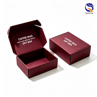 Nouvelle Arrivée Boîte d'expédition bordeaux de qualité supérieure avec logo personnalisé, robuste pour les abonnements de marques de boutiques