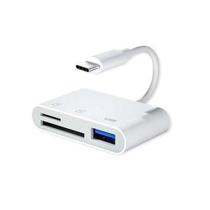 Lector de Tarjetas SD 3 en 1 de Alta Calidad, Cable Adaptador OTG Tipo C, Conversor de Datos USB 3.0, Lector de Tarjetas TF/SD Portátil - Product Image 1