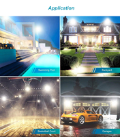 Projecteur LED 50W-240W IP66 2024 pour jardin et terrain de tennis, éclairage sportif extérieur