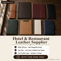 Porte-documents en cuir pour conférence, porte-documents fin en cuir, organiseur en cuir souple, porte-menu en cuir pour restaurant