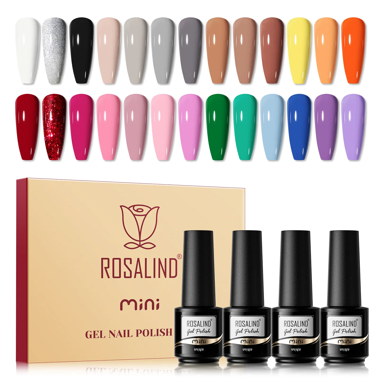 Rosalind Hoge Kwaliteit Nagels Gel Vernis Lak Starter Kits Groothandel Oem Custom Private Label 30Pcs Uv Gel Nail polish Set