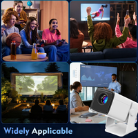 Mini projecteur vidéo A86W 4K - Projecteur intelligent portable LED WiFi sans fil pour la maison, système d'écran miroir Full HD