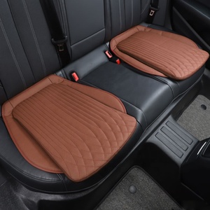 Coussin de siège de voiture en cuir matelassé respirant et rafraîchissant pour toutes les saisons, amovible, lavable, design compact pour la taille, usage général arrière - Product Image 4