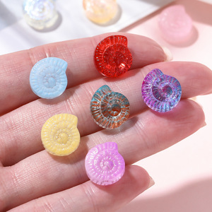 Summer Macaron Colored Snail Glass Spacer <b>Beads</b> For Bracelet Making DIY Jewelry Accessories Irregular Shape Crystal Lampwork - Product Image 3