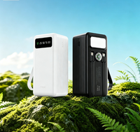 Pack de charge solaire haute capacité de 20 000 mAh avec câbles intégrés, poignée portable, boussole et lampe de camping