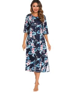 YZ - Vestidos Largos de Verano para Mujer, Tallas Grandes, de Alta Calidad, Ropa de Dormir Informal, Pijamas Holgados para <span class=keywords><strong>Lactancia</strong></span>, Venta al por Mayor - Product Image 5