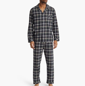 Factory Direct Autumn Winter Thermal <strong>Pyjamas</strong> Sets <strong>Men</strong> Cotton <strong>Flannel</strong> Pajamas Set Plaid Nightwear Lounge Wear <strong>Men's</strong> Sleepwear - Product Image 2