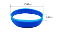 FM1108 213 215 216 Bracelet en silicone étanche avec puce NFC RFID, couleur et logo personnalisés, bracelet de fête