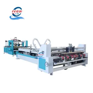 Fully automatic gluing machine for packing box high speed machine