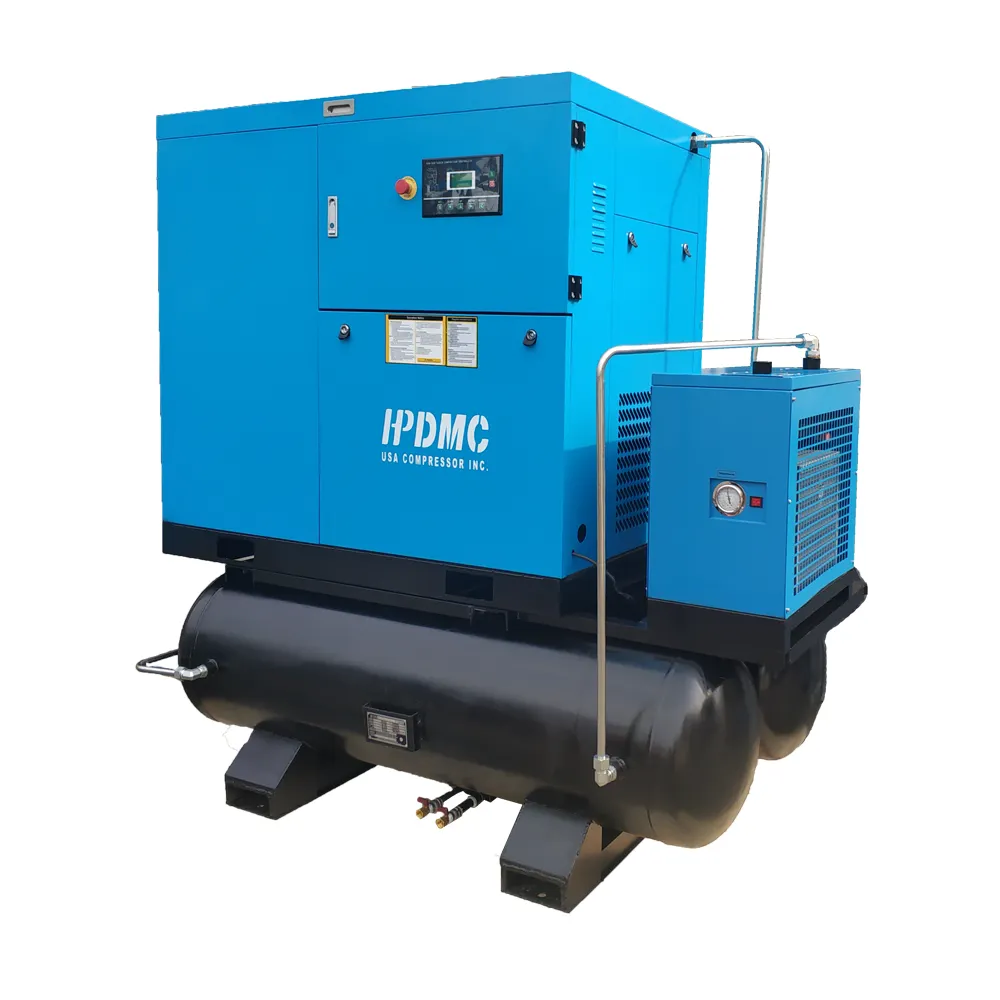 22kw 30hp Energy saving screw air compressor with air dryer for industrial equipment
