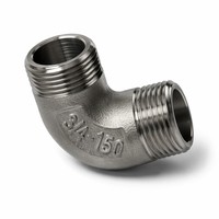 Raccords de tuyauterie en acier inoxydable 304, coudes à 90 degrés BSPP BSPT, filetage double mâle 1/2 3/4 1 pouce, forgés, marque ZL, qualité standard