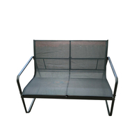 Uplion KD Ensemble de 4 meubles de patio d'extérieur au design moderne, canapé de jardin avec table en métal pour salle à manger et parc