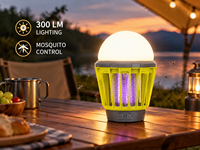 Lampe anti-moustiques électrique rechargeable, lampe de camping à lumière UV à intensité variable, LED anti-insectes, lanterne portable pour tente, jardin, patio