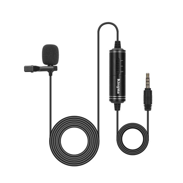 KingMa 360 Degree Omni-directional Clip-on Lavalier Condenser Microphone for Smartphone and Camera