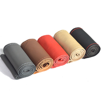 Funda de Volante de Coche Universal de Cuero PU de Alta Calidad Marcan, Cosida a Mano, de Lujo, 38 cm, Múltiples Colores, Logotipo Personalizado, Regalo