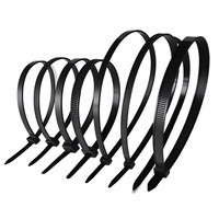 Attaches-câbles autobloquants en nylon noir Hooyu HY001 pour le regroupement de câbles électriques
