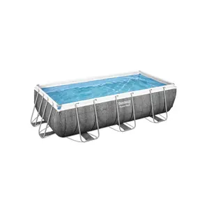 百思威56721热卖户外矩形金属地面集装箱家庭游泳池4.04米x 2.01米x 1.00米