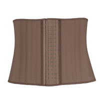 Ceinture amincissante sportive en latex marron avec 25 baleines en acier, marque privée du fabricant, pour femme, style colombien, sous la poitrine