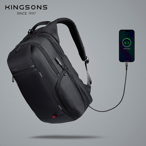Kingsons Business <b>Backpack</b> 15 Inches Waterproof Large Capacity <b>With</b> Computer <b>Compartment</b> For Men Travel Work - Product Image 2