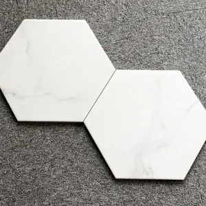 天然白色卡拉拉大理石瓷砖陶瓷六角地板和墙砖整体销售