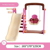 Ensemble Combiné Toboggan et Balançoire en Plastique pour Enfants, Équipement de Jeux d'Intérieur et d'Extérieur, Vente en Gros Usine pour Tout-Petits