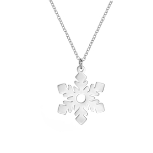Collier avec pendentif en acier inoxydable avec des flocons de neige Frozen <span class=keywords><strong>Elsa</strong></span> pour femmes, filles, enfants, cadeaux de Noël, vente en gros - Product Image 1