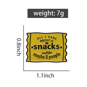 Buongustaio introverso tutto ciò che mi <span class=keywords><strong>interessa</strong></span> è spilla con spilla in smalto per snack divertente proverbio spilla con distintivo per gioielli spilla per amanti del cibo spazzatura - Product Image 6