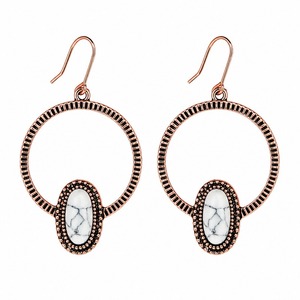 Orecchini a Goccia Creativi con Ciglia e Cerchio, Orecchini Vintage in Turchese - Product Image 6