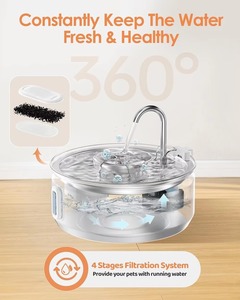 Bebedero Automático para Mascotas de Acero Inoxidable de Grado Alimenticio, Ecológico y Moderno, de 3.2L, con Ventana Vertical de Nivel de Agua y Pantalla LCD - Product Image 4