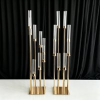 Candelabro de Metal Moderno al por Mayor para Centro de Mesa de Boda, Decoración de Mesa de Comedor, Guía de Eventos