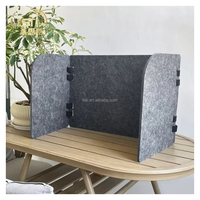 Panneau acoustique en polyester, séparateur de bureau, cloison de table pliable d'usine avec installation par velcro, séparateur de bureau acoustique