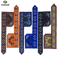 Kit de broderie en dentelle originale, col en dentelle, point de croix, applique ethnique pour vêtement masculin africain, accessoire, 100% polyester