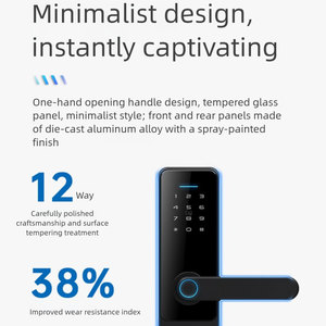 Cerradura inteligente kỹ thuật số sinh trắc học ttlock App Wifi thông minh Khóa cửa gỗ An Ninh vân tay doorlock - Product Image 4