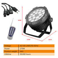 Projecteur PAR étanche 18*15W 4-en-1, idéal pour les soirées disco, les KTV et les spectacles de mariage