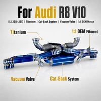 Sistema de Escape Ligero de Aleación de Titanio de Grado de Competición para Audi R8 5.2 V10 2010-2017, Válvula de Escape Electrónica, Silenciador Catback Mejorado